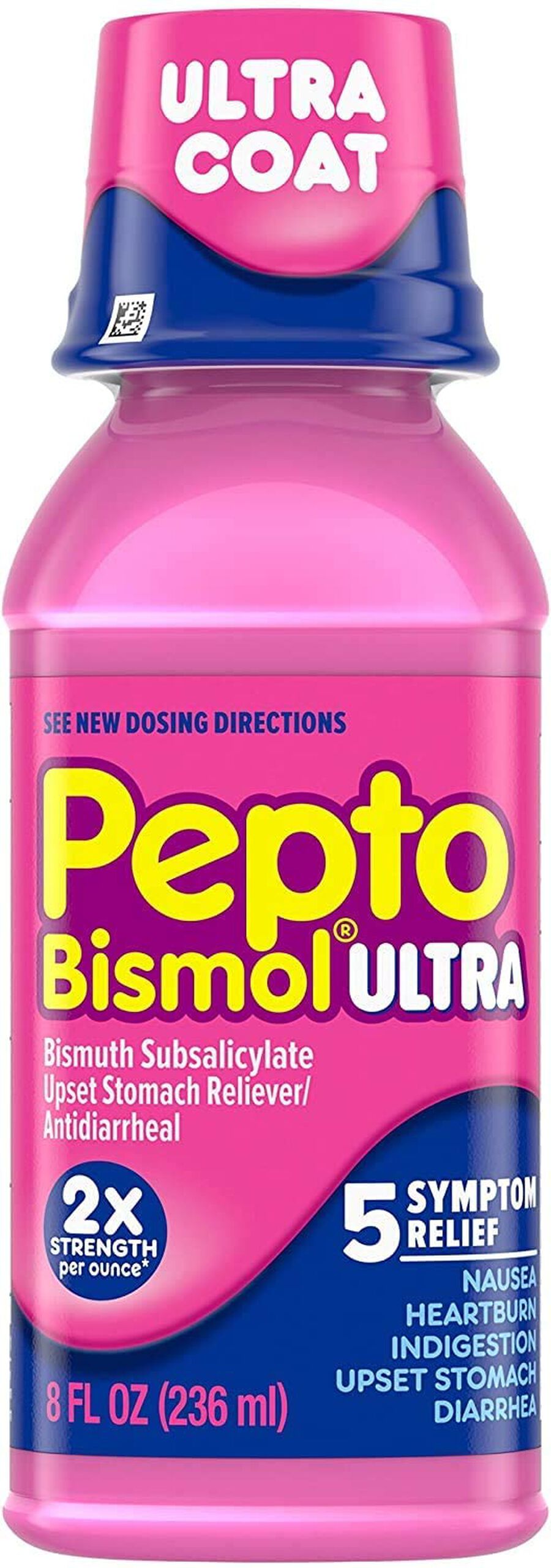 Pepto Bismol Ultra 5 Symptom Stomach Relief Liquid, Original